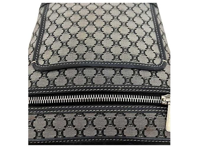 Bolso de mano Céline Marrón Negro Cuero Nylon Castaño - vista 7