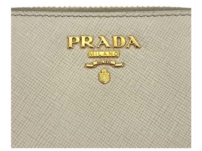 Saffiano Prada Beige and White Bi-Fold Wallet - view 9
