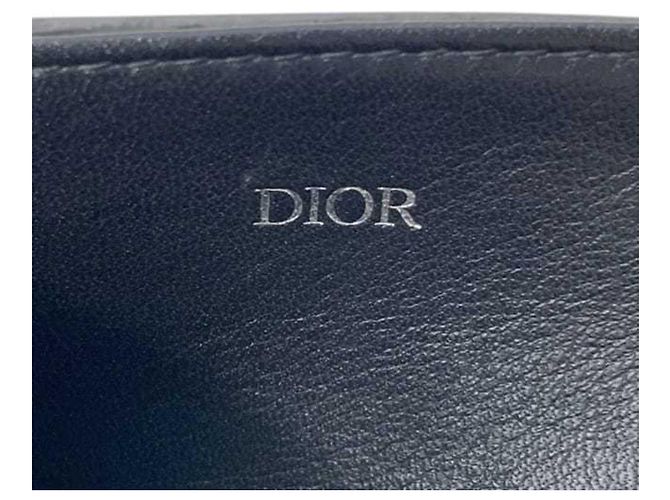 Tarjetero de piel gris Christian Dior Castaño - vista 5