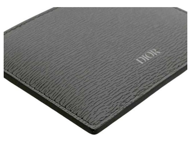 Tarjetero de piel gris Christian Dior Castaño - vista 9