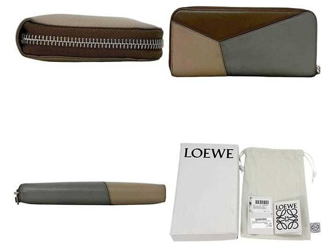Puzzle Loewe Round Long Wallet Braun Beige - Ansicht 3