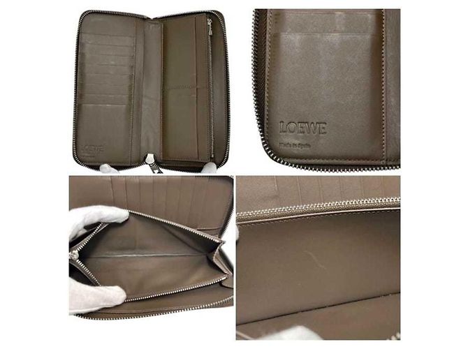 Puzzle Loewe Round Long Wallet Braun Beige - Ansicht 4