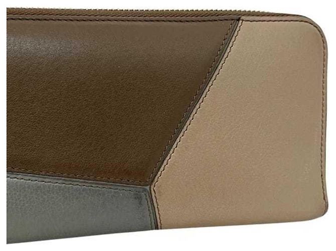 Puzzle Loewe Round Long Wallet Braun Beige - Ansicht 9