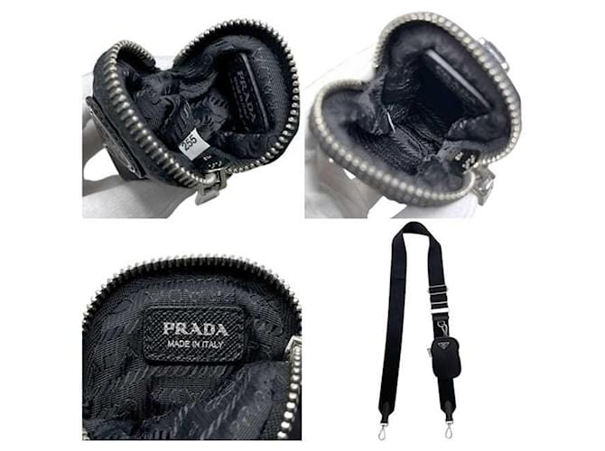 Borsa a tracolla in nylon nero Prada - vista 6