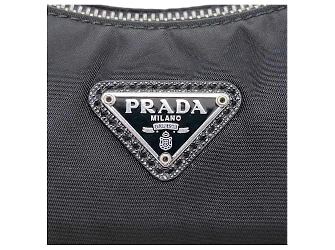 Borsa a tracolla in nylon nero Prada - vista 7