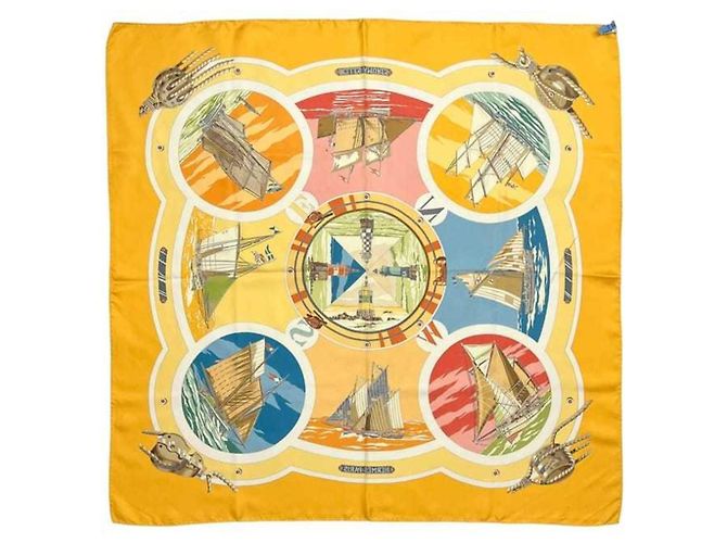 Gelbes Seidentuch Hermès - BELLES AMURES - Ansicht 3