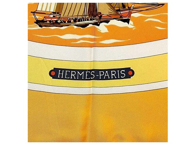 Gelbes Seidentuch Hermès - BELLES AMURES - Ansicht 4