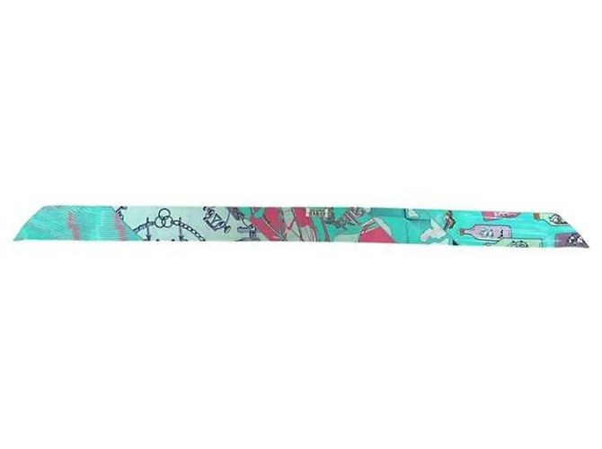 Hermès Pañuelo de seda verde claro Hermes - vista 4