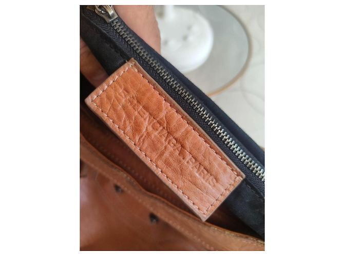 City Borsa Balenciaga Velo in pelle di agnello Cognac Beige - vista 8