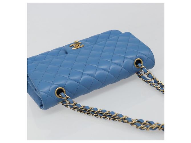 Chanel Matelassé Lambskin leather 25 Blu - vista 6