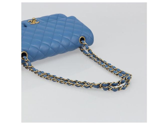 Chanel Matelassé Lambskin leather 25 Blu - vista 7