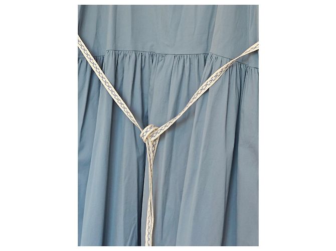 Vestido sin mangas Max Mara de algodón Azul claro - vista 2