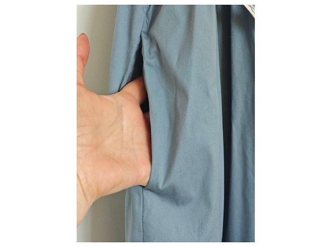 Vestido sin mangas Max Mara de algodón Azul claro - vista 3