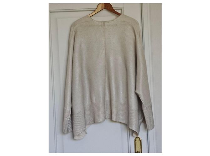 Adolfo Dominguez beiger Strickcardigan mit Metallic-Effekt Grau - Ansicht 5