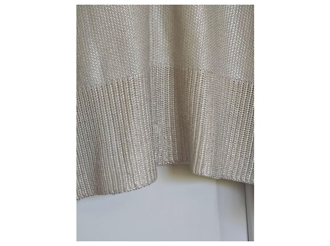 Adolfo Dominguez beiger Strickcardigan mit Metallic-Effekt Grau - Ansicht 6