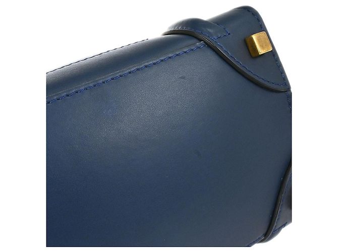 Céline Celine Luggage Smooth Leather Nano Blu - vista 4