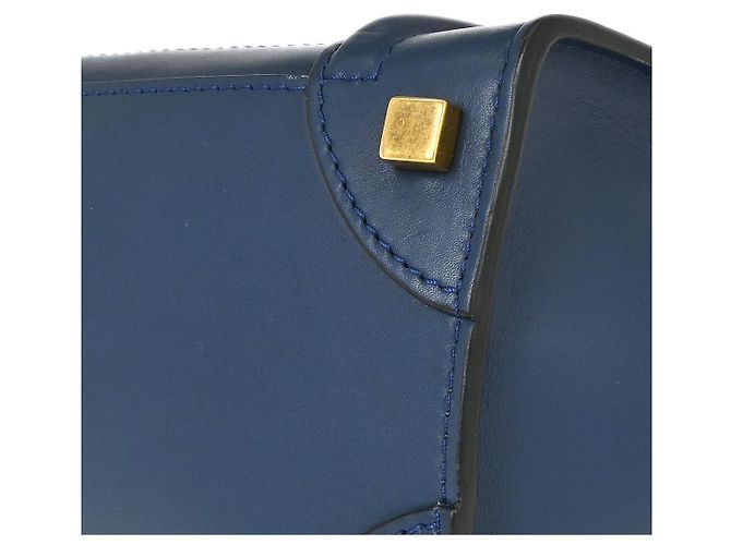 Céline Celine Luggage Smooth Leather Nano Blu - vista 5