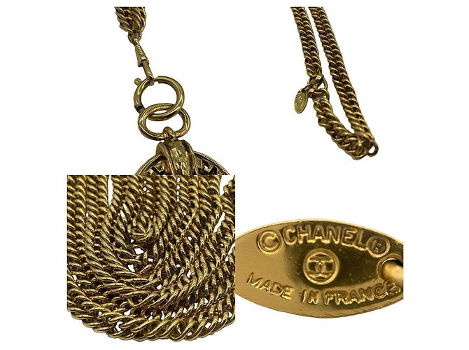 Collana lunga con lente d'ingrandimento Chanel D'oro - vista 5