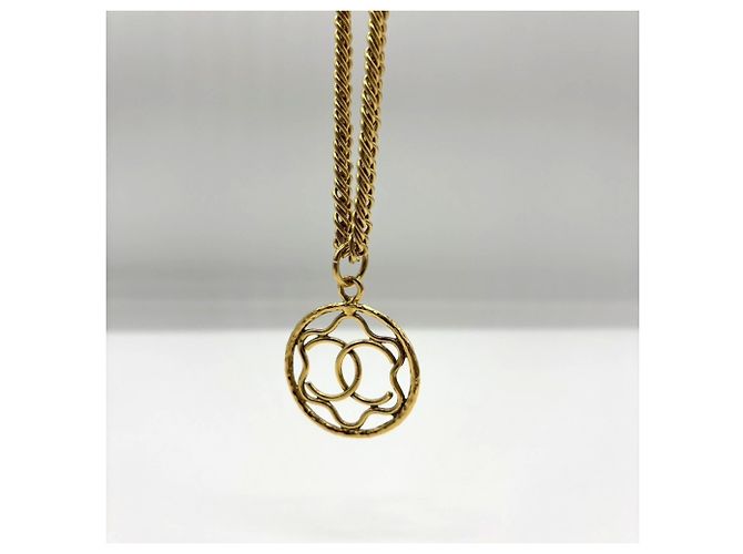 Collana a catena lunga con medaglione traforato Coco Mark di Chanel D'oro - vista 2