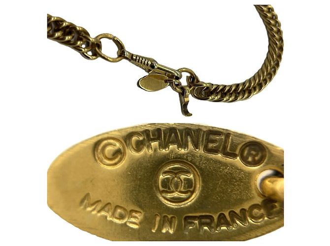 Collana a catena lunga con medaglione traforato Coco Mark di Chanel D'oro - vista 4