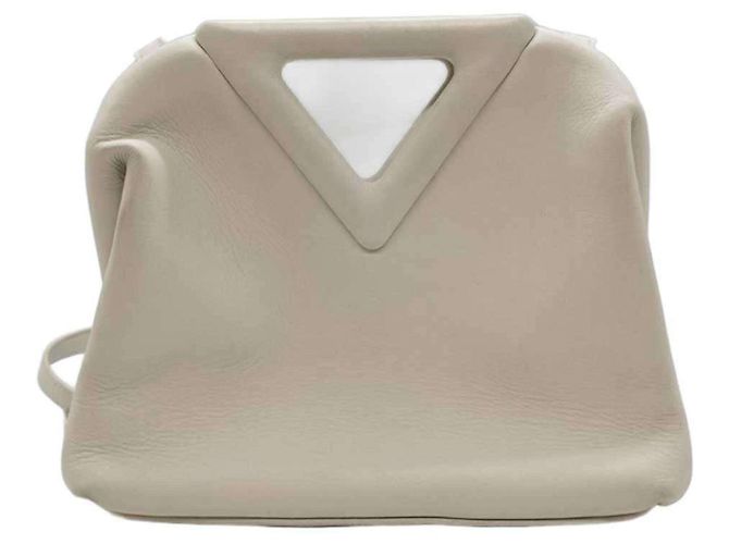 Borsa a Spalla Triangle Small Point Bottega Veneta Bianco Crudo - vista 2