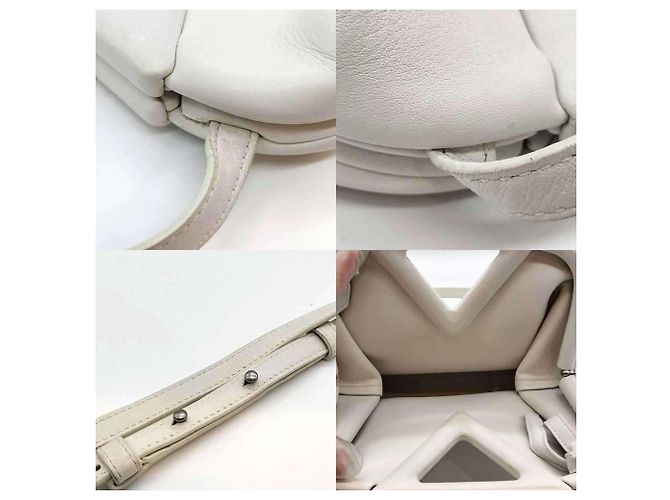 Borsa a Spalla Triangle Small Point Bottega Veneta Bianco Crudo - vista 5