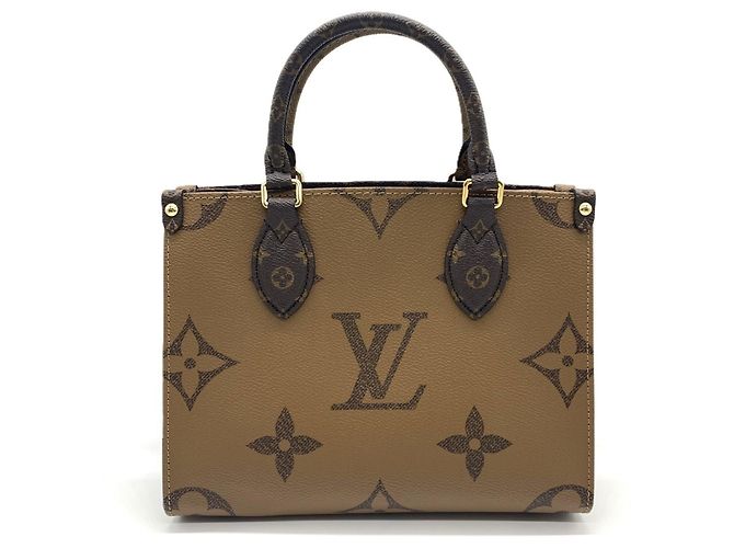 Borsa Tote Louis Vuitton OnTheGo PM Marrone Monogramma - vista 2