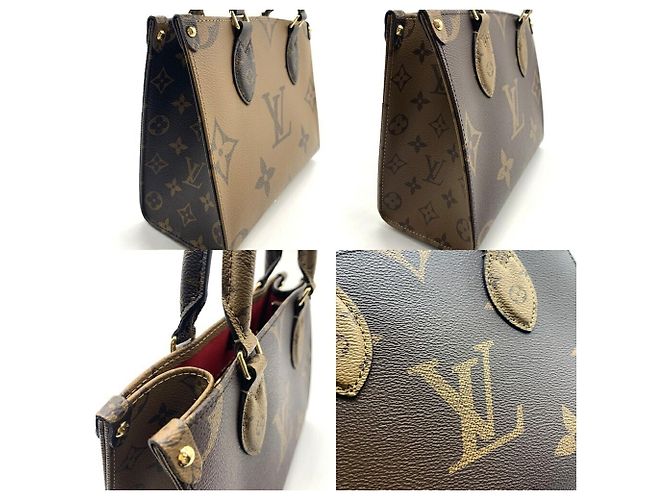 Borsa Tote Louis Vuitton OnTheGo PM Marrone Monogramma - vista 6