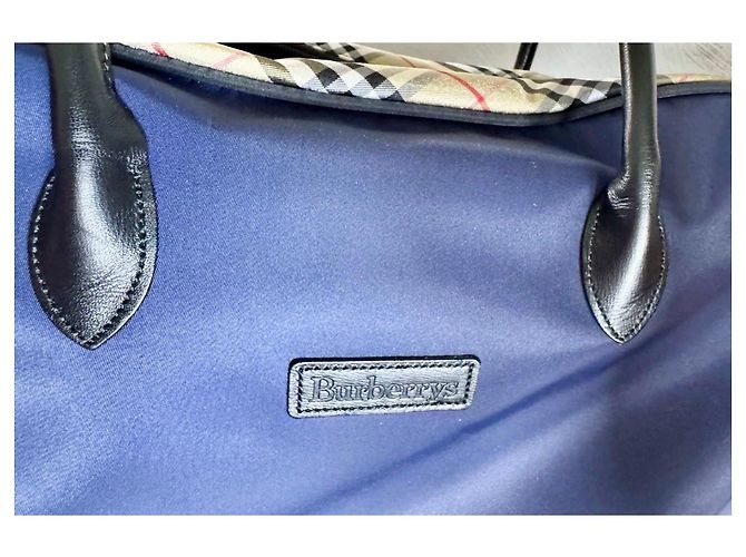 Borsa da viaggio Burberry Nylon Blu Scuro - vista 7