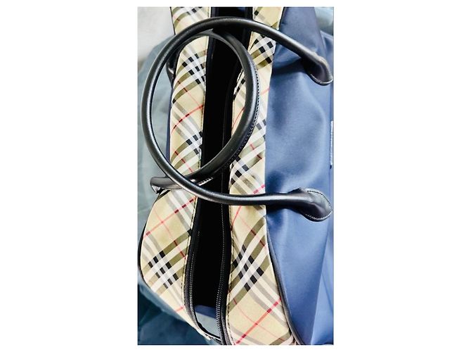 Borsa da viaggio Burberry Nylon Blu Scuro - vista 8