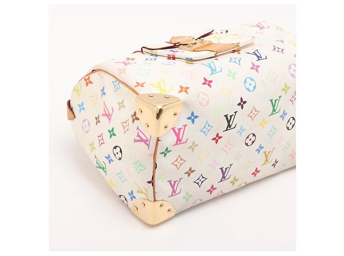 Louis Vuitton Bowling Multicolor Bianco - vista 4