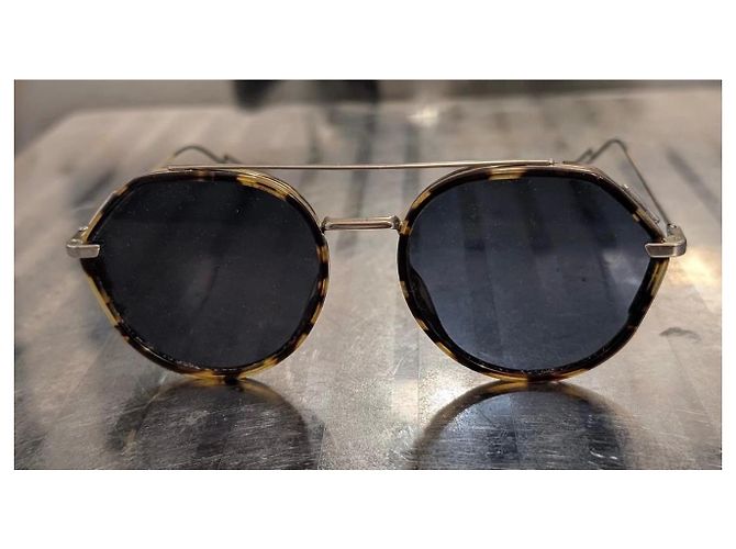 Occhiali da sole Dior 0219s Tartarugati e Blu Marrone Metallico - vista 3