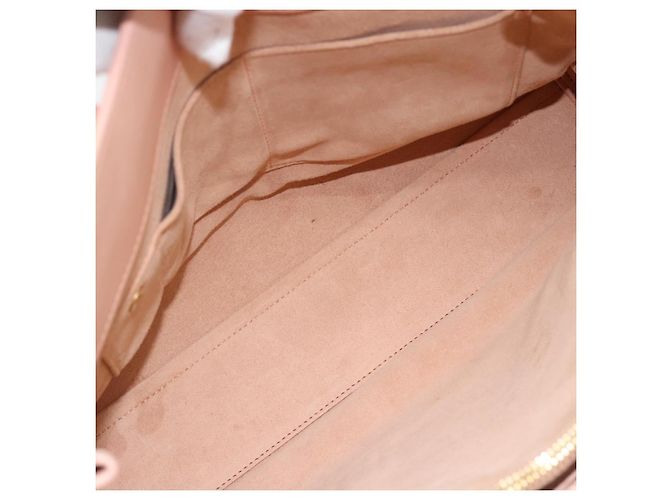 SAINT LAURENT Sac De Jules Hand Bag Leather 2way Pink Gold Auth ka4847V Rosa D'oro - vista 25