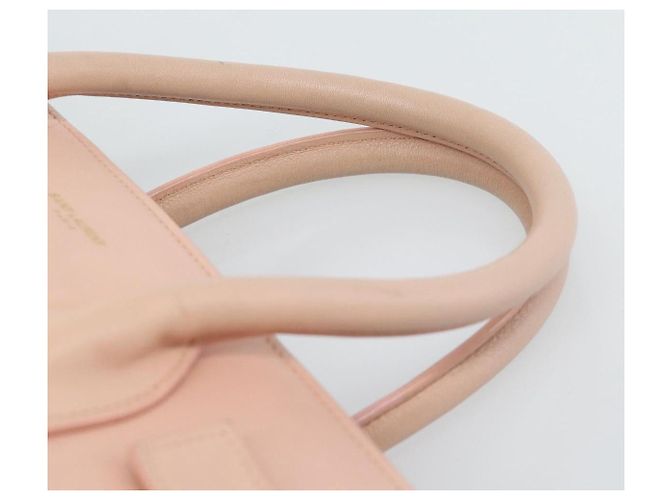 SAINT LAURENT Sac De Jules Hand Bag Leather 2way Pink Gold Auth ka4847V Rosa D'oro - vista 8