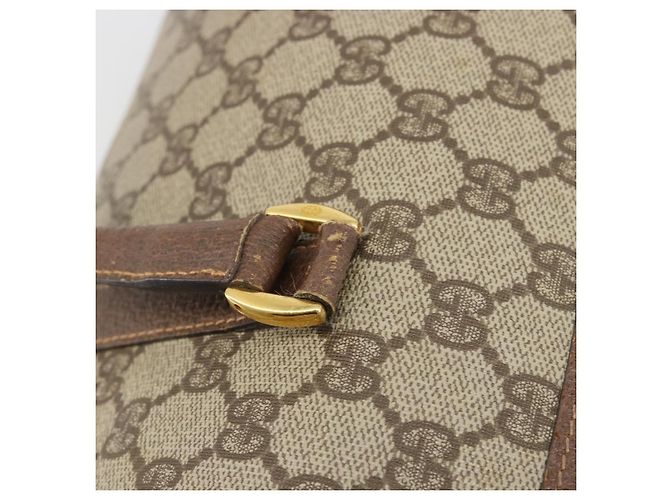Borsa GUCCI GG Supreme in PVC Beige Oro 002 39 6842 Auth ka4795 D'oro - vista 10