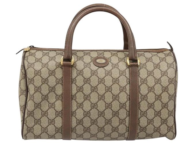 Borsa GUCCI GG Supreme in PVC Beige Oro 002 39 6842 Auth ka4795 D'oro - vista 13