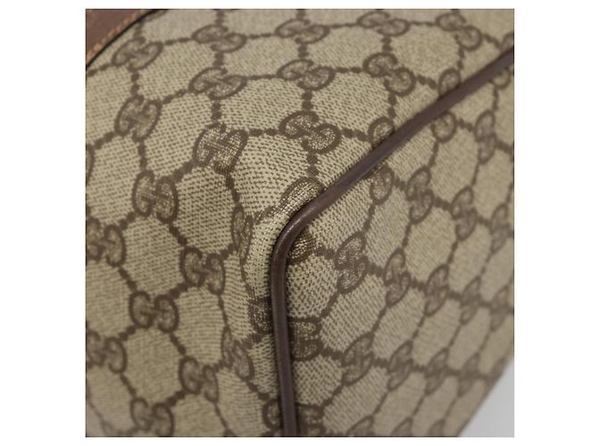 Borsa GUCCI GG Supreme in PVC Beige Oro 002 39 6842 Auth ka4795 D'oro - vista 14