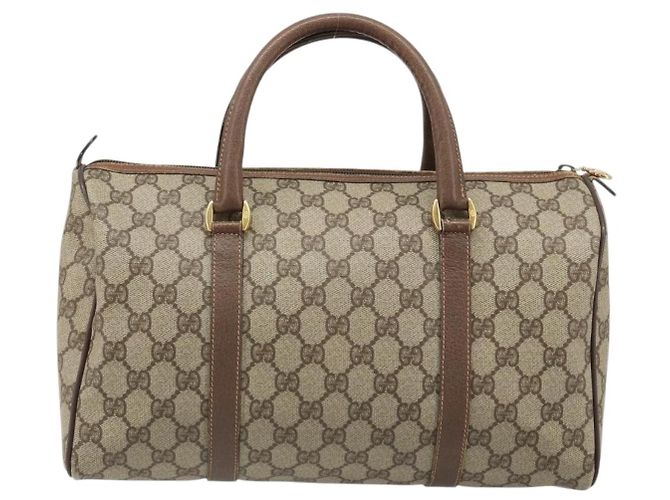 Borsa GUCCI GG Supreme in PVC Beige Oro 002 39 6842 Auth ka4795 D'oro - vista 2