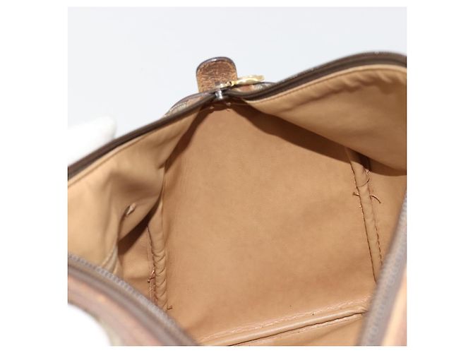 Borsa GUCCI GG Supreme in PVC Beige Oro 002 39 6842 Auth ka4795 D'oro - vista 21