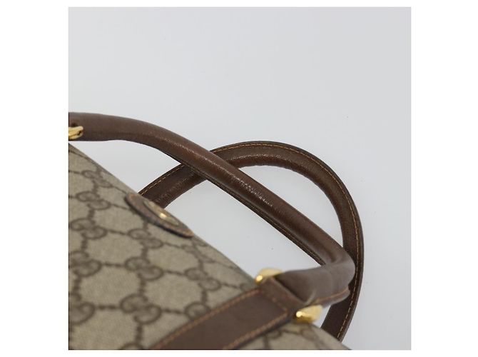 Borsa GUCCI GG Supreme in PVC Beige Oro 002 39 6842 Auth ka4795 D'oro - vista 8
