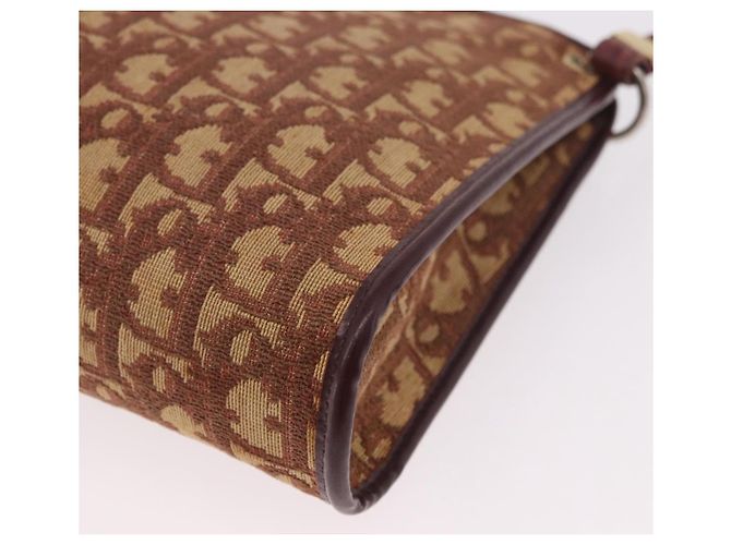Borsa a Spalla Christian Dior Trotter Canvas Rosso Oro Auth 187757 D'oro - vista 16