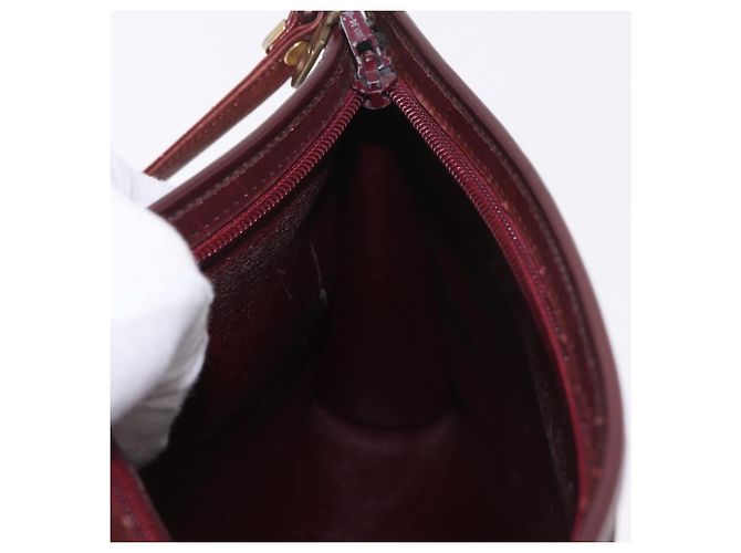 Borsa a Spalla Christian Dior Trotter Canvas Rosso Oro Auth 187757 D'oro - vista 18