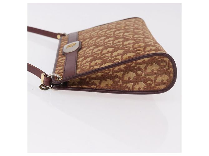 Borsa a Spalla Christian Dior Trotter Canvas Rosso Oro Auth 187757 D'oro - vista 4