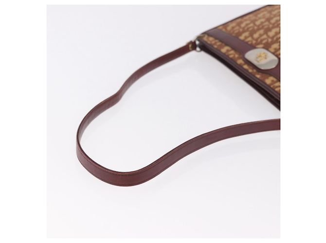 Borsa a Spalla Christian Dior Trotter Canvas Rosso Oro Auth 187757 D'oro - vista 7