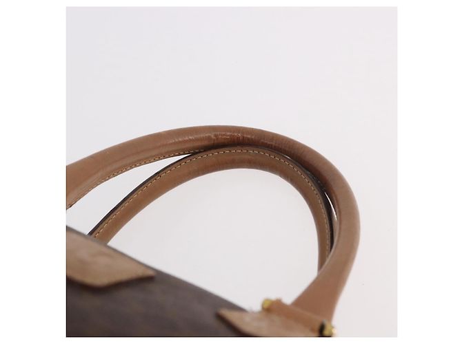 Céline Bolso CELINE Macadam Canvas PVC Cuero Marrón Oro Auth 187773A Castaño Dorado - vista 14