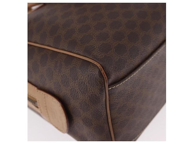 Céline Bolso CELINE Macadam Canvas PVC Cuero Marrón Oro Auth 187773A Castaño Dorado - vista 17