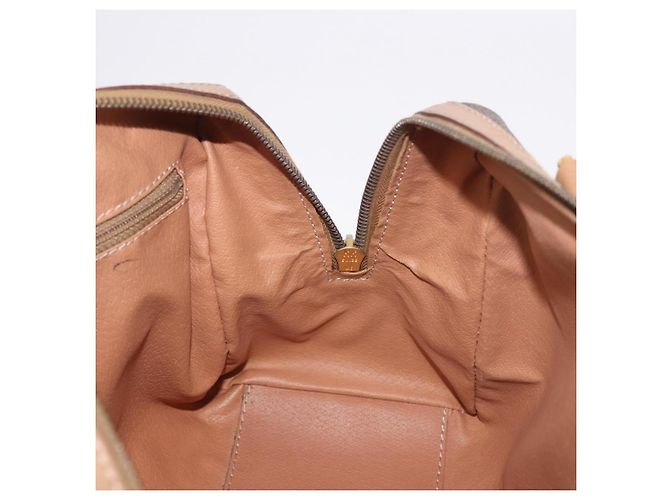 Céline Bolso CELINE Macadam Canvas PVC Cuero Marrón Oro Auth 187773A Castaño Dorado - vista 21