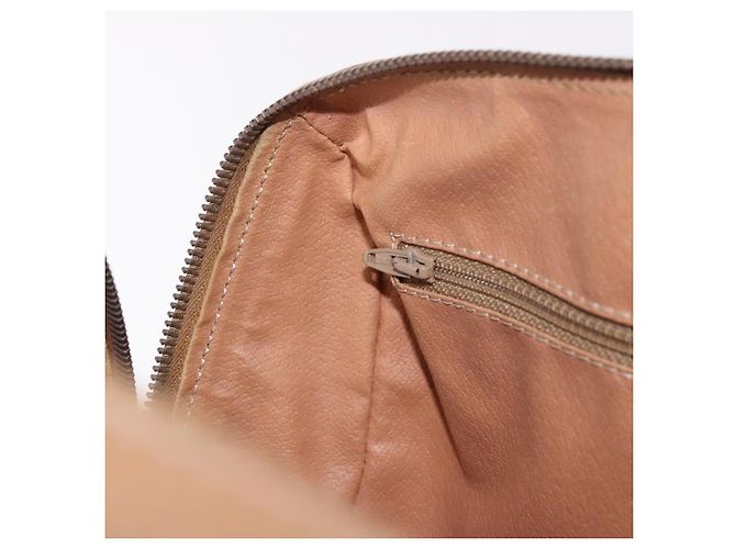 Céline Bolso CELINE Macadam Canvas PVC Cuero Marrón Oro Auth 187773A Castaño Dorado - vista 23