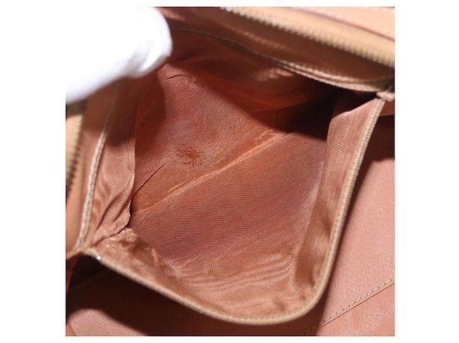 Céline Bolso CELINE Macadam Canvas PVC Cuero Marrón Oro Auth 187773A Castaño Dorado - vista 24