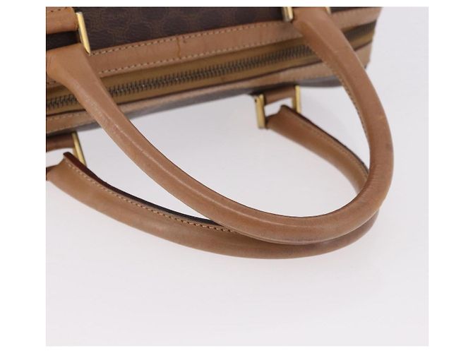 Céline Bolso CELINE Macadam Canvas PVC Cuero Marrón Oro Auth 187773A Castaño Dorado - vista 9